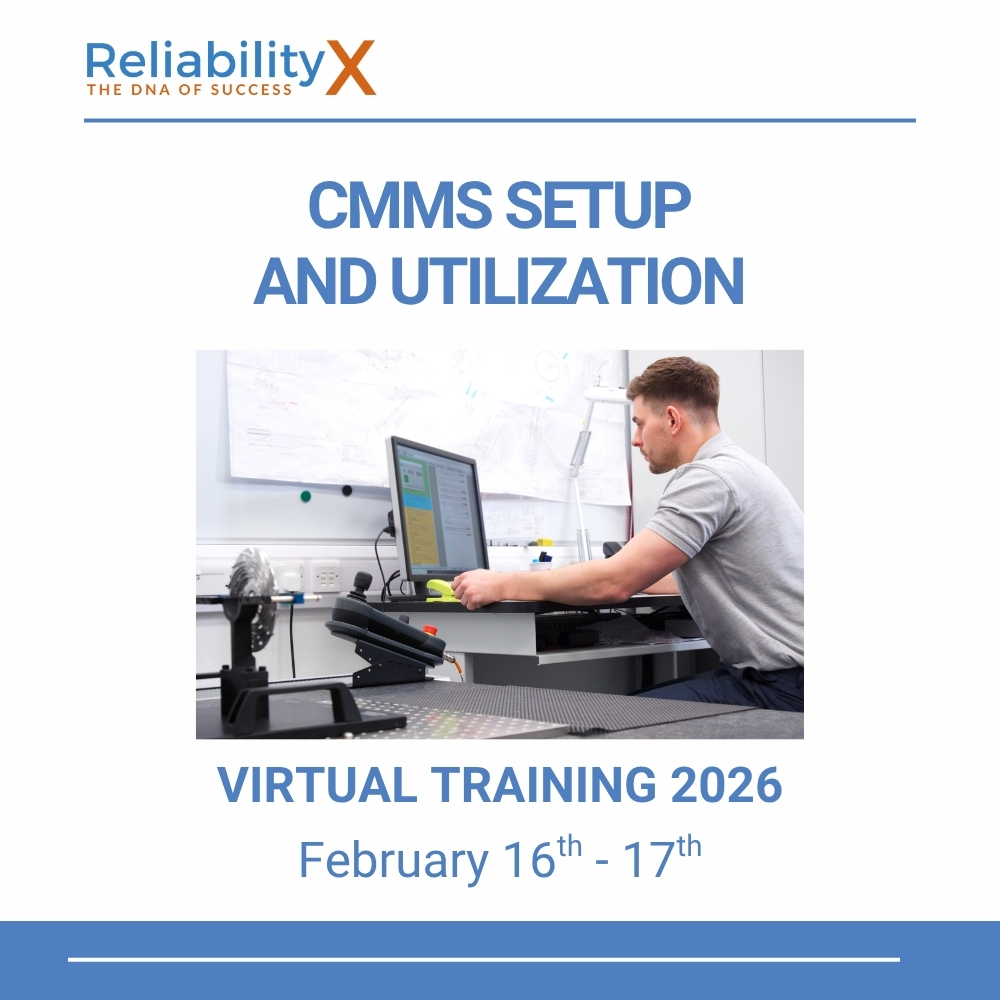 CMMS Setup and Utilization 2 Day Virtual Training